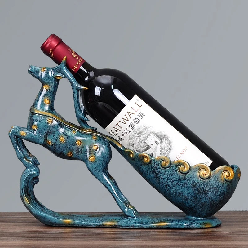 Blue Deer Wine Holder - Sleek Home Decor