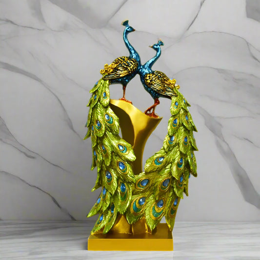 Resin Peacock Statue - Sleek Home Decor