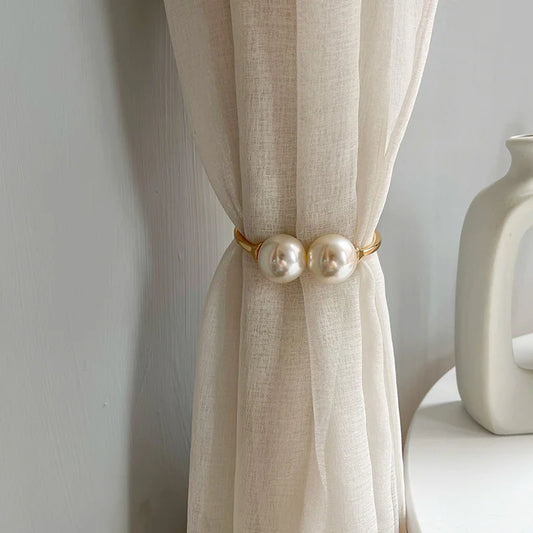 Metal Pearl Curtain Strap - Sleek Home Decor