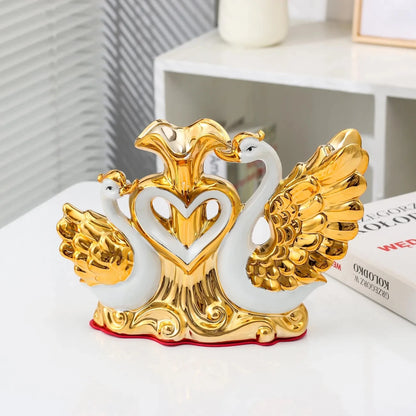 Ceramic Swan Vase - Sleek Home Decor